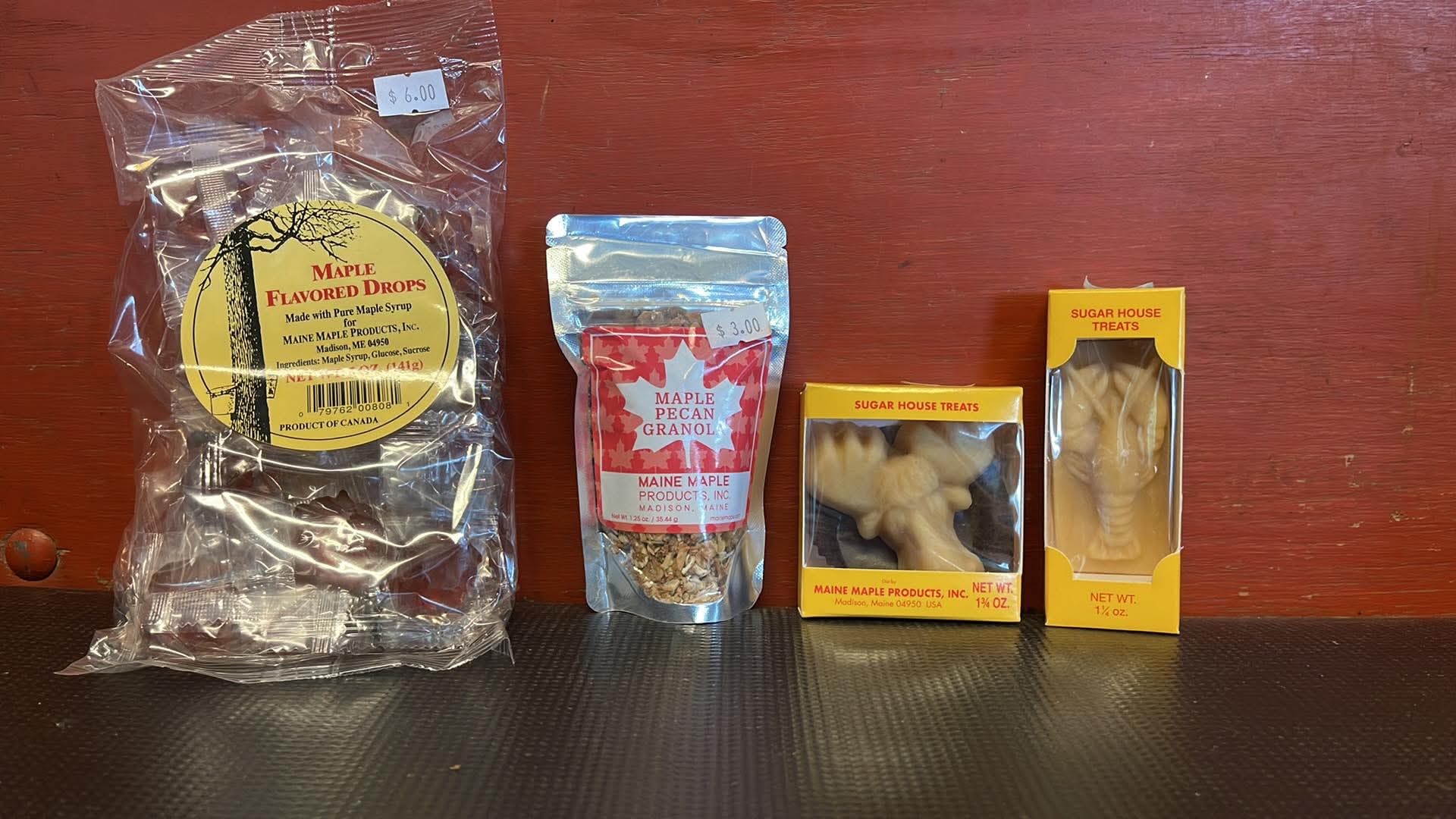 Maple Flavored Drops, Maple Pecan Granola, and Sugar House Treats