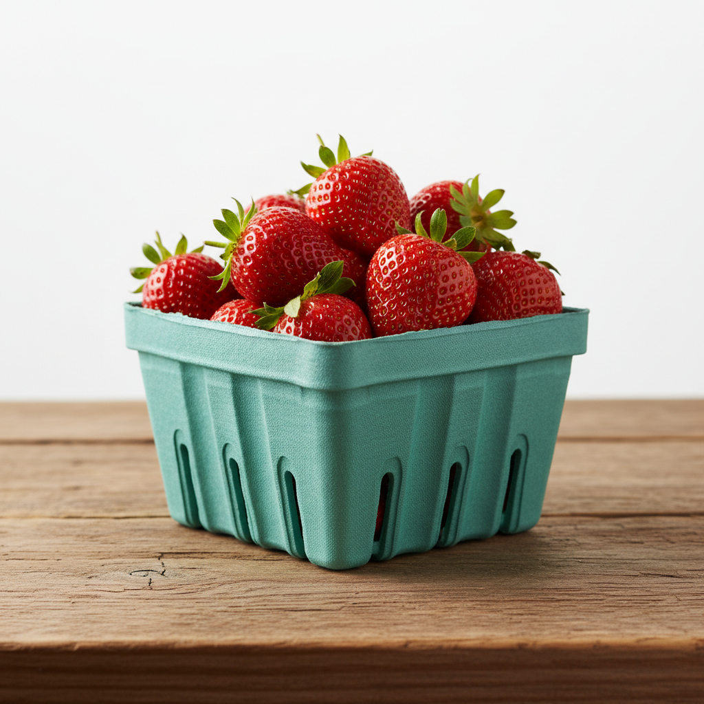 Fresh quart of ripe strawberries